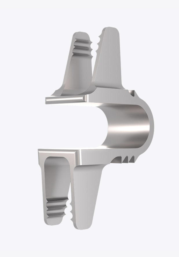 coflex device angled view of the titanium interlaminar stabilization implant